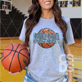 DTF Transfer - DTF015034 - Faux Glitter Sports Mama Basketball