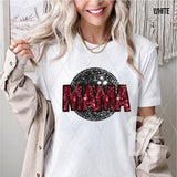 DTF Transfer - DTF015035 - Faux Glitter Sports Mama Bowling