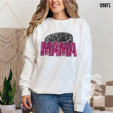 DTF Transfer - DTF015038 - Faux Glitter Sports Mama Hockey