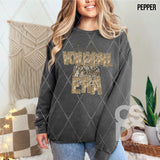 DTF Transfer - DTF015044 - Gold Faux Glitter/Embroidery Mom Era