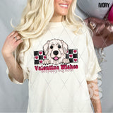 DTF Transfer - DTF015045 - Valentine Wishes and Puppy Dog Kisses