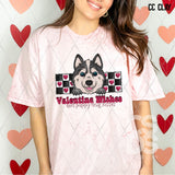 DTF Transfer - DTF015045 - Valentine Wishes and Puppy Dog Kisses