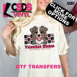 DTF Transfer - DTF015045 - Valentine Wishes and Puppy Dog Kisses
