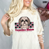 DTF Transfer - DTF015045 - Valentine Wishes and Puppy Dog Kisses