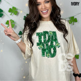 DTF Transfer - DTF015051 - Faux Glitter/Embroidery Shamrock States