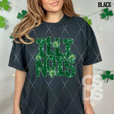 DTF Transfer - DTF015051 - Faux Glitter/Embroidery Shamrock States