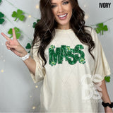 DTF Transfer - DTF015051 - Faux Glitter/Embroidery Shamrock States