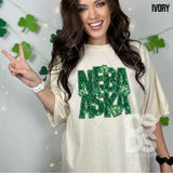 DTF Transfer - DTF015051 - Faux Glitter/Embroidery Shamrock States