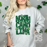 DTF Transfer - DTF015051 - Faux Glitter/Embroidery Shamrock States