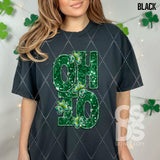 DTF Transfer - DTF015051 - Faux Glitter/Embroidery Shamrock States