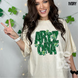 DTF Transfer - DTF015051 - Faux Glitter/Embroidery Shamrock States