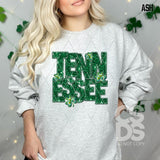 DTF Transfer - DTF015051 - Faux Glitter/Embroidery Shamrock States