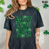 DTF Transfer - DTF015051 - Faux Glitter/Embroidery Shamrock States