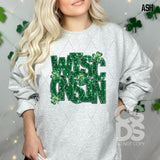 DTF Transfer - DTF015051 - Faux Glitter/Embroidery Shamrock States