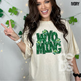 DTF Transfer - DTF015051 - Faux Glitter/Embroidery Shamrock States