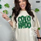 DTF Transfer - DTF015051 - Faux Glitter/Embroidery Shamrock States