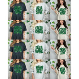 DTF Transfer - DTF015051 - Faux Glitter/Embroidery Shamrock States