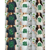 DTF Transfer - DTF015051 - Faux Glitter/Embroidery Shamrock States