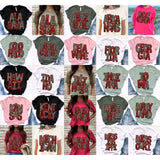 DTF Transfer - DTF015057 - Faux Glitter/Embroidery Strawberry States