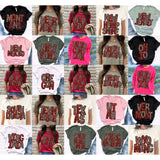 DTF Transfer - DTF015057 - Faux Glitter/Embroidery Strawberry States