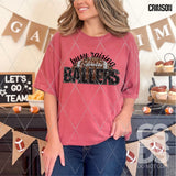 DTF Transfer - DTF015059 - Faux Glitter/Embroidery Raising a Baller(s) Sports Set