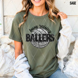 DTF Transfer - DTF015059 - Faux Glitter/Embroidery Raising a Baller(s) Sports Set