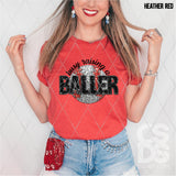 DTF Transfer - DTF015059 - Faux Glitter/Embroidery Raising a Baller(s) Sports Set