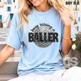 DTF Transfer - DTF015059 - Faux Glitter/Embroidery Raising a Baller(s) Sports Set