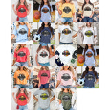 DTF Transfer - DTF015059 - Faux Glitter/Embroidery Raising a Baller(s) Sports Set