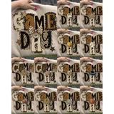 DTF Transfer - DTF015178 - Brown Block Letter Game Day