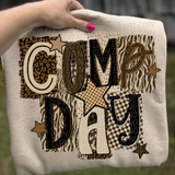 DTF Transfer - DTF015178 - Brown Block Letter Game Day