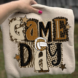 DTF Transfer - DTF015178 - Brown Block Letter Game Day