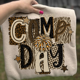 DTF Transfer - DTF015178 - Brown Block Letter Game Day