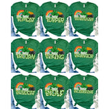 DTF Transfer - DTF015182 - One Lucky Gold and Rainbow Mascots