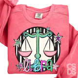 DTF Transfer - DTF015393 Colorful Stars and Strips Zodiacs