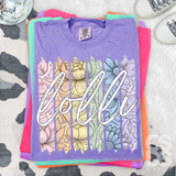 DTF Transfer - DTF015651 Pastel Floral Name Stripes
