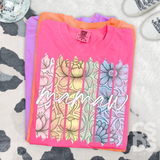 DTF Transfer - DTF015651 Pastel Floral Name Stripes