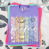 DTF Transfer - DTF015651 Pastel Floral Name Stripes