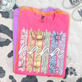 DTF Transfer - DTF015651 Pastel Floral Name Stripes
