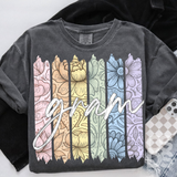 DTF Transfer - DTF015651 Pastel Floral Name Stripes