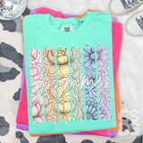 DTF Transfer - DTF015651 Pastel Floral Name Stripes