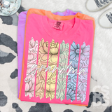 DTF Transfer - DTF015651 Pastel Floral Name Stripes