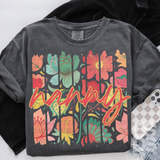 DTF Transfer - DTF015652 Rainbow Floral Name Stripes