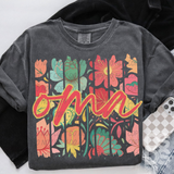 DTF Transfer - DTF015652 Rainbow Floral Name Stripes