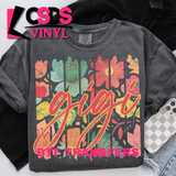 DTF Transfer - DTF015652 Rainbow Floral Name Stripes