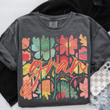 DTF Transfer - DTF015652 Rainbow Floral Name Stripes