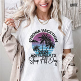 DTF Transfer - DTFCUSTOM203 - Custom Family Vacation Sunset and Palm Trees
