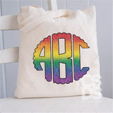 DTF Transfer - DTFCUSTOM221 - Faux Glitter Rainbow Pride Custom Monogram