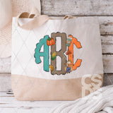 DTF Transfer - DTFCUSTOM246 - Fall Things Custom Monogram