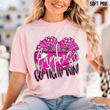 DTF Transfer - DTFCUSTOM248 - Go Fight Win Cheer Megaphone Custom Text